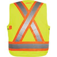 High-Visibility Surveyor's Vest, High Visibility Orange, Small, Polyester Distribution Jean Lapalme