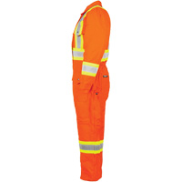 High-Visibility Lined Canvas Overalls, Small, High Visibility Orange Distribution Jean Lapalme