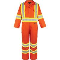 Combinaison non doubl&eacute;e haute visibilit&eacute;, Petit, Orange haute visibilit&eacute; Distribution Jean Lapalme