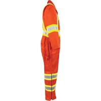 Combinaison non doubl&eacute;e haute visibilit&eacute;, Petit, Orange haute visibilit&eacute; Distribution Jean Lapalme