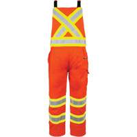 Salopette non doubl&eacute;e haute visibilit&eacute;, T-petit, Orange haute visibilit&eacute; Distribution Jean Lapalme