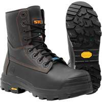 Metpro Flex Work Boots with Metguard, Leather, Size 4, Impermeable Distribution Jean Lapalme