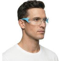 Adapt Lite Blue/White Safety Glasses, Clear Lens, Anti-Fog/Anti-Scratch, ANSI Z87+/Meets/Exceeds CSA Z94.3 Distribution Jean Lapalme