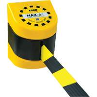 HAZLOK Safety Barrier System, Plastic, Magnetic Mount, 30', Black and Yellow Tape Distribution Jean Lapalme