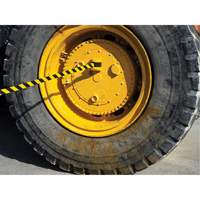 HAZLOK Safety Barrier System, Plastic, Magnetic Mount, 30', Black and Yellow Tape Distribution Jean Lapalme