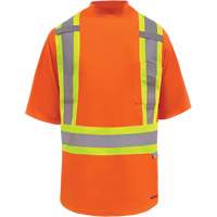 T-shirt de s&eacute;curit&eacute; doubl&eacute; de bambou Viking, Polyester, 2T-Grand, Orange haute visibilit&eacute; Distribution Jean Lapalme