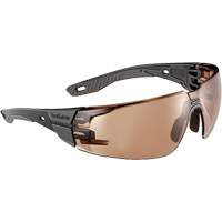RUSH+ 2.0 M/L Safety Glasses with Black & Grey Frame, Bronze Lens, Anti-Fog/Anti-Scratch, ANSI Z87+ Distribution Jean Lapalme