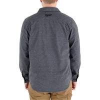 GRIDIRON Flannel Shirt, Men's, Small, Grey Distribution Jean Lapalme