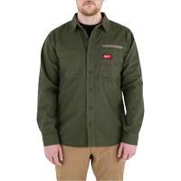 GRIDIRON Flannel Shirt, Men's, Small, Green Distribution Jean Lapalme