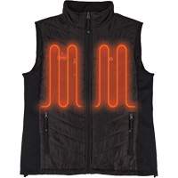 Veste chauffante rechargeable avec batterie externe N-Ferno, Hommes/Unisexe/Femmes, Petit, Noir Distribution Jean Lapalme