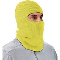 Masque balaclava pour cong&eacute;lateur en tricot c&ocirc;tel&eacute; &agrave; 2 couches N-Ferno, Acrylique, Vert lime haute visibilit&eacute; Distribution Jean Lapalme