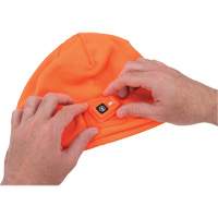 N-Ferno&reg; Winter Skull Cap with LED Rechargeable Light, Fleece Lining, One Size, Orange Distribution Jean Lapalme