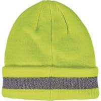N-Ferno&reg; Reflective, Cuffed Rib Knit Winter Hat, Acrylic Lining, One Size, High-Visibility Lime Green Distribution Jean Lapalme