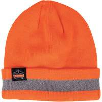 N-Ferno&reg; Reflective, Cuffed Rib Knit Winter Hat, Acrylic Lining, One Size, Orange Distribution Jean Lapalme