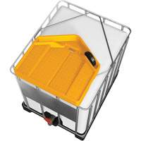 Grand entonnoir jaune en poly&eacute;thyl&egrave;ne r&eacute;sistant aux produits chimiques pour GRV, capacit&eacute; de 3,9 gal. Distribution Jean Lapalme