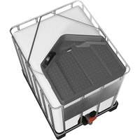 Grand entonnoir gris en poly&eacute;thyl&egrave;ne r&eacute;sistant aux produits chimiques pour GRV, capacit&eacute; de 3,9 gal. Distribution Jean Lapalme