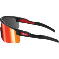 Wraparound Safety Glasses, Red/Mirror Lens, Anti-Scratch, ANSI Z87+/Meets/Exceeds CSA Z94.3 Distribution Jean Lapalme