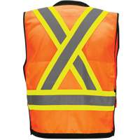 Veste d'arpenteur d&eacute;chirable en 5 points Pioneer 6750, Orange haute visibilit&eacute;, Petit, Poly-coton Distribution Jean Lapalme