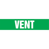 Marqueurs de tuyau "Vent", Autocollant, 4" h x 24" la, Blanc/vert Distribution Jean Lapalme