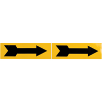 Marqueur de tuyau  Arrow, Autocollant, 2-1/4" h x 7" la, Noir sur jaune Distribution Jean Lapalme