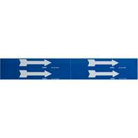 Marqueurs de tuyau avec fl&egrave;ches, Autocollant, 1-1/8" h x 7" la, Blanc/bleu Distribution Jean Lapalme