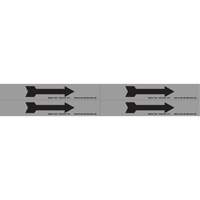 Marqueur de tuyau  Arrow, Autocollant, 1-1/8" h x 7" la, Noir sur aluminium Distribution Jean Lapalme