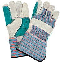 Gants d'ajusteur de qualit&eacute; standard &agrave; paume double, Grand, Paume en Cuir de vache refendu, Doublure en Coton Distribution Jean Lapalme