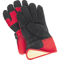 Gants d'ajusteur doubl&eacute;s pour l'hiver &agrave; chaleur sup&eacute;rieure, Grand, Paume en Cuir de vache refendu, Doublure en Thinsulate Distribution Jean Lapalme