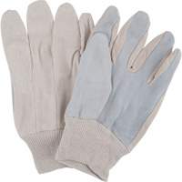 Gants de travail d'usage standard, Grand, Paume en Cuir de vache refendu Distribution Jean Lapalme