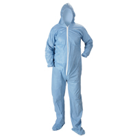 Combinaison &agrave; capuchon ignifuge Pyrolon Plus 2 avec bottes, Petit, Bleu, Tissu ignifug&eacute; Distribution Jean Lapalme