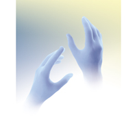 Gants jetables Qualatrile QRP, Moyen, Nitrile, 5 mils, Sans poudre, Bleu Distribution Jean Lapalme