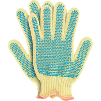 Gants en tricot avec pois, Taille Petit/7, Calibre 7, Rev&ecirc;tement PVC, Enveloppe en Kevlar, ANSI/ISEA 105 niveau 2 Distribution Jean Lapalme