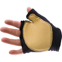 Gant antichoc sans doigts &agrave; prise d'outil, main gauche, Taille T-petit, Paume Cuir fleur Distribution Jean Lapalme