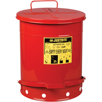 Contenants pour d&eacute;chets huileux, Homologu&eacute; FM/List&eacute; UL, 14 gal. US, Rouge Distribution Jean Lapalme