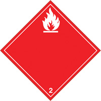 Flammable Gases TDG Placard, Adhesive Vinyl Distribution Jean Lapalme