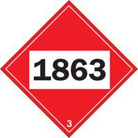 Plaque-&eacute;tiquette TMD 1863 pour liquide inflammable carburant aviation, Plastique Distribution Jean Lapalme