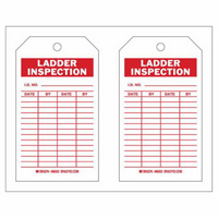Inspection Record Tags, Polyester, 4" W x 7" H, English Distribution Jean Lapalme