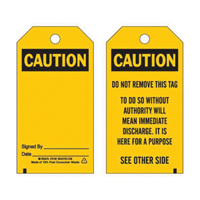 &eacute;tiquettes de pr&eacute;vention des accidents, Polyester, 3" la x 5-3/4" h, Anglais Distribution Jean Lapalme