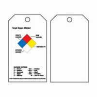Self-Laminating Right-To-Know Tags, Polyester, 3" W x 5-3/4" H, English Distribution Jean Lapalme