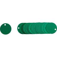 Blank Round Valve Tags, Aluminum, 2" dia Distribution Jean Lapalme