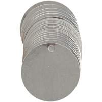 Blank Write-On Valve Tags, Stainless Steel, 2" dia Distribution Jean Lapalme