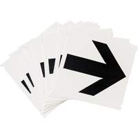 &eacute;tiquettes de lettres et chiffres gothiques individuels Quick-Align, Symbole de fl&egrave;che, 4" h, Noir Distribution Jean Lapalme