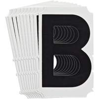 &eacute;tiquettes de lettres et chiffres gothiques individuels Quick-Align, B, 4" h, Noir Distribution Jean Lapalme