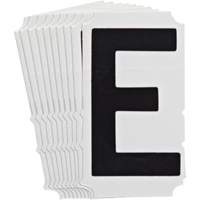 &eacute;tiquettes de lettres et chiffres gothiques individuels Quick-Align, E, 4" h, Noir Distribution Jean Lapalme
