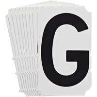 &eacute;tiquettes de lettres et chiffres gothiques individuels Quick-Align, G, 4" h, Noir Distribution Jean Lapalme