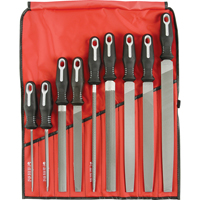 Jeux de 9 limes ergonomiques, 9 pi&egrave;ces Distribution Jean Lapalme