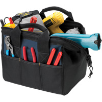 BIGMOUTH&reg; Tool Bag, Polyester, 23 Pockets, Black Distribution Jean Lapalme