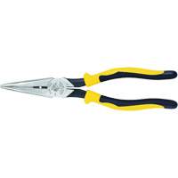 Long-Nose Pliers, HD Side Cutters/Stripping, Journeyman Handle, 8-9/16" L, 2-3/8" Capacity Distribution Jean Lapalme