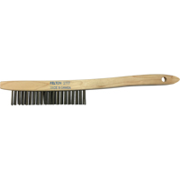 Curved-Handle Scratch Brushes, Brass, 3 x 19 Wire Rows, 14" Long Distribution Jean Lapalme