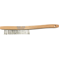 Curved-Handle Scratch Brushes, Stainless Steel, 3 x 19 Wire Rows, 14" Long Distribution Jean Lapalme